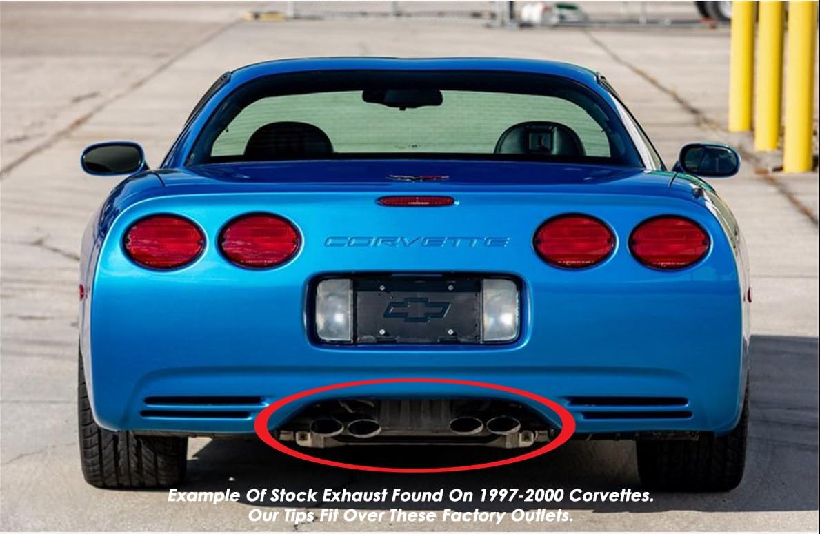 C5 Style (2001-04) Exhaust Tips - Fits 1997-2000 C5 Corvettes