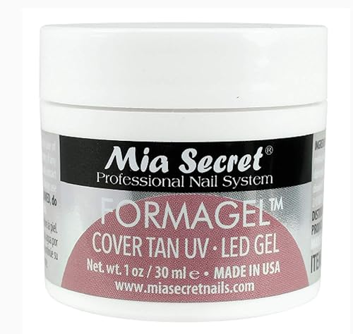 Mia Secret Nudes Formagel - Constructor de uñas de gel Formagel de 1 onza, gel LED UV, rubor de cobertura, cobertura bronceada, rosa caramelo, elige