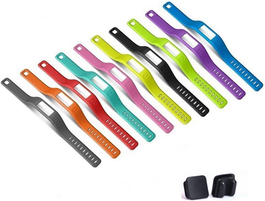 NEWOLIBO Replacement WristBands with Black Metal Clasps for Garmin Vivofit (No Tracker, Replacement Bands Only)-Pack 11-Large