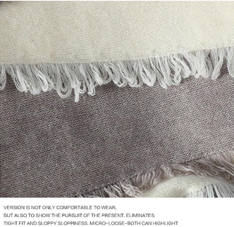 Casual Men's Knitted Sweater Round Neck Long Sleeved Loose Gray