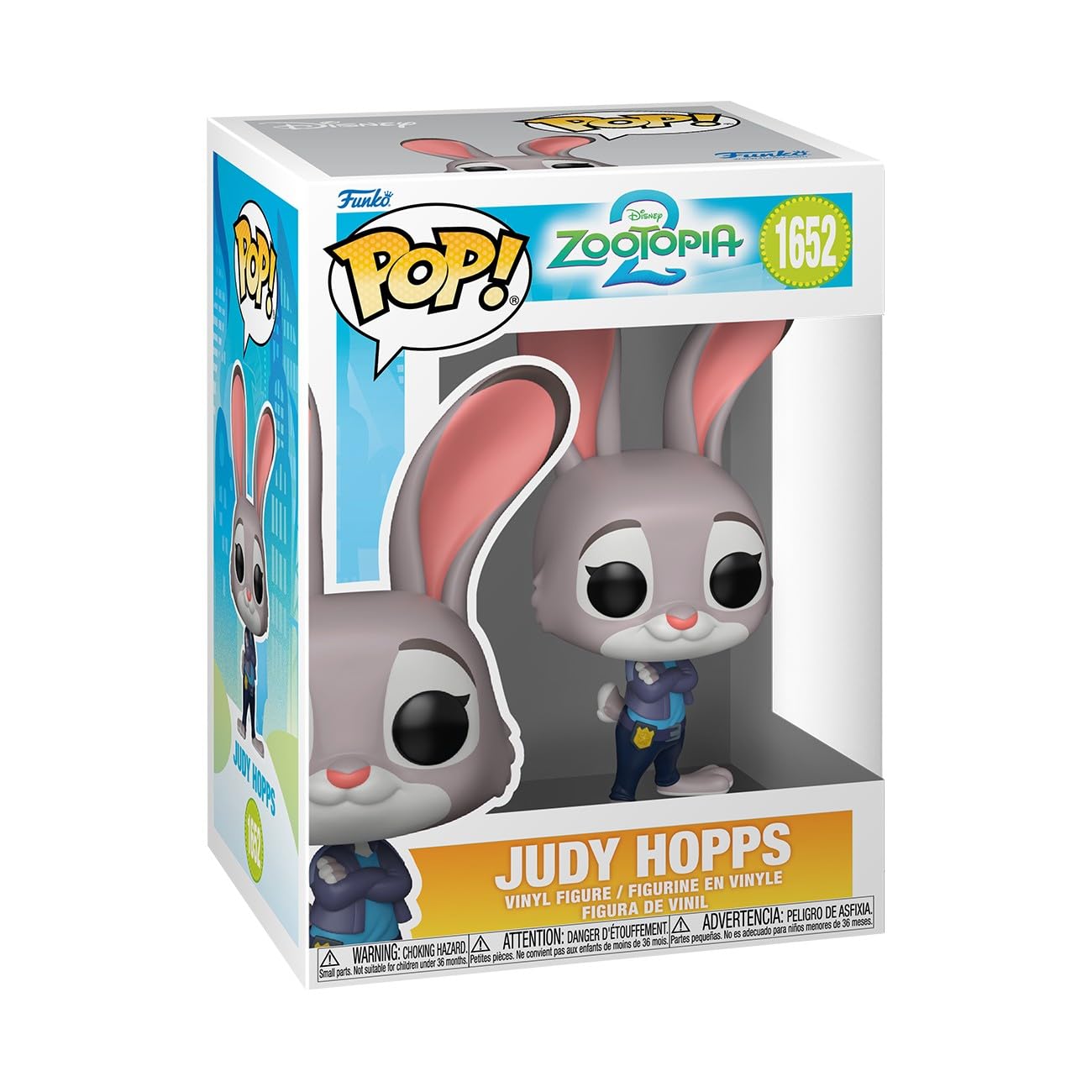 Funko Pop! Disney: Zootopia 2 - Judy Hopps - Collectable Vinyl Figure - Official Merchandise - Toys for Kids & Adults - Cartoon/Animation Fans - Model Figure for Collectors and Display