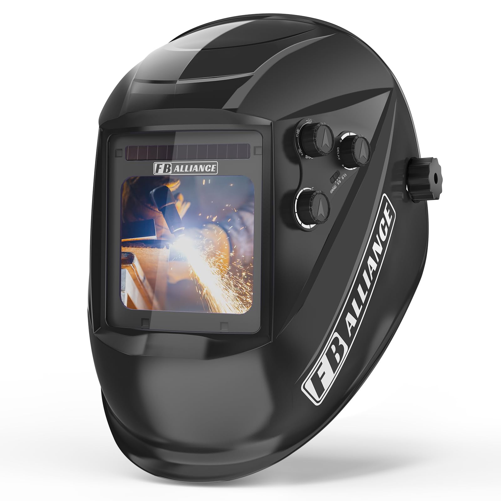 3.94”×3.82” Large Viewing Welding Helmet, True Color Auto Darkening Welding Helmet, Solar/Rechargeable Battery Power Welding Hood With 4 Arc Sensor, Wide Shade 4/5-9/9-13 Welding Mask For TIG MIG ARC