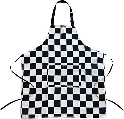 Adjustable Neck Bib Apron with Pocket for Men Women, Waterproof Aprons Gifts for Kitchen Baking Chef Painting Gardening