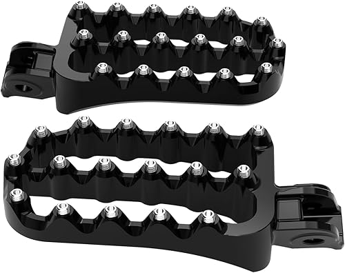 Miniatura 8 de NICECNC Estriberas planas de ángulo horizontal negro estilo rally compatibles con KTM 390 Adventure 2020 2021 2022 2023, aluminio anodizado,