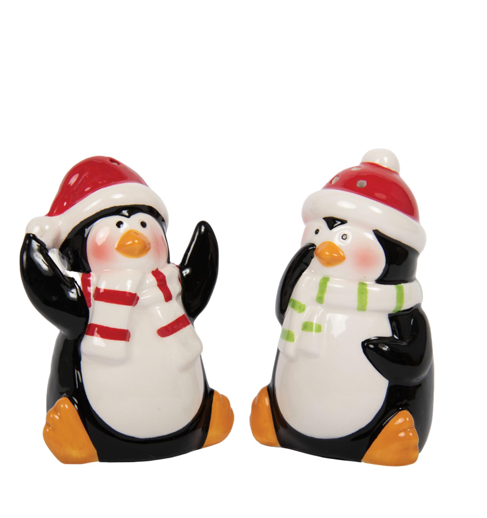 The Leonardo Collection Black Lesser & Pavey British Designed Salt And Pepper Sets | Salt And Pepper Shaker For All Type Of Kitchens | Salt Shaker & Pepper Shaker Perfect For Home Or Businesses - Christmas Penguin