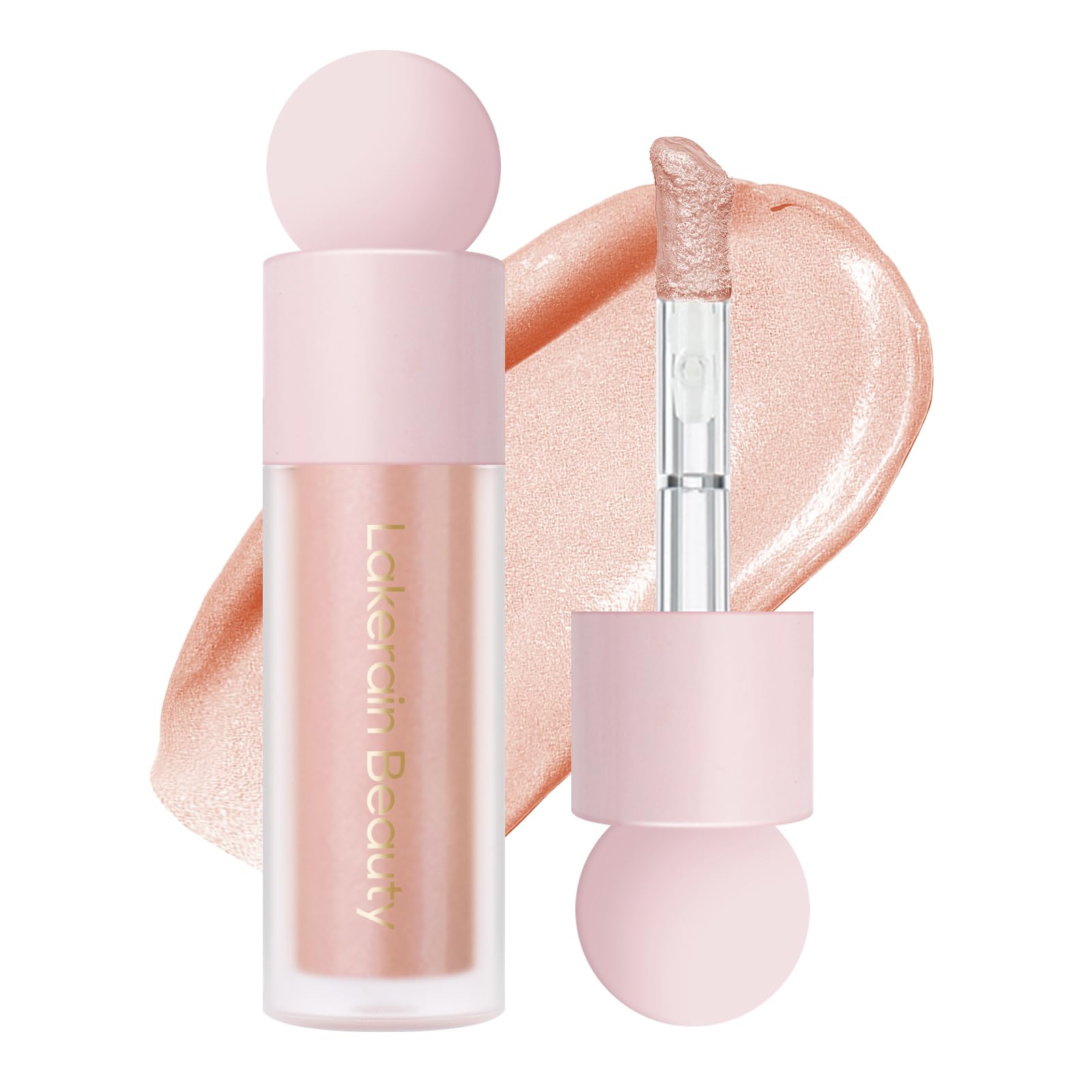 KYDALiquid Highlighter, High Glossy Face Illuminator, Radiant Glow Liquid Filter, Silky Creamy Face Enhancing Makeup, Buildable Formula-Rose Gold