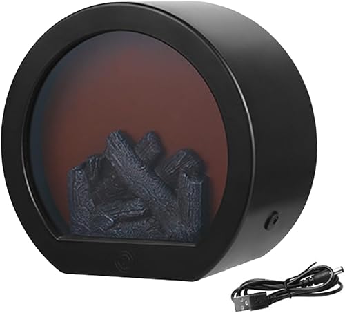Miniatura 3 de Mini calentador de chimenea, linternas decorativas para chimenea, pequeña chimenea falsa, lámpara de fuego LED con efecto de llama, decoración