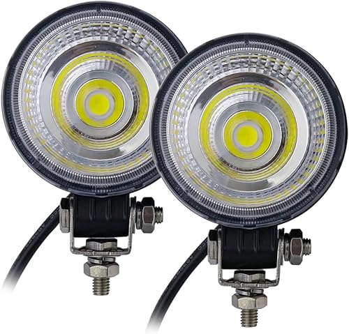 Luces LED redondas para motocicleta, 2 unidades, 3 pulgadas, luces antiniebla, luces auxiliares de trabajo, aptas para motocicleta, bicicleta,