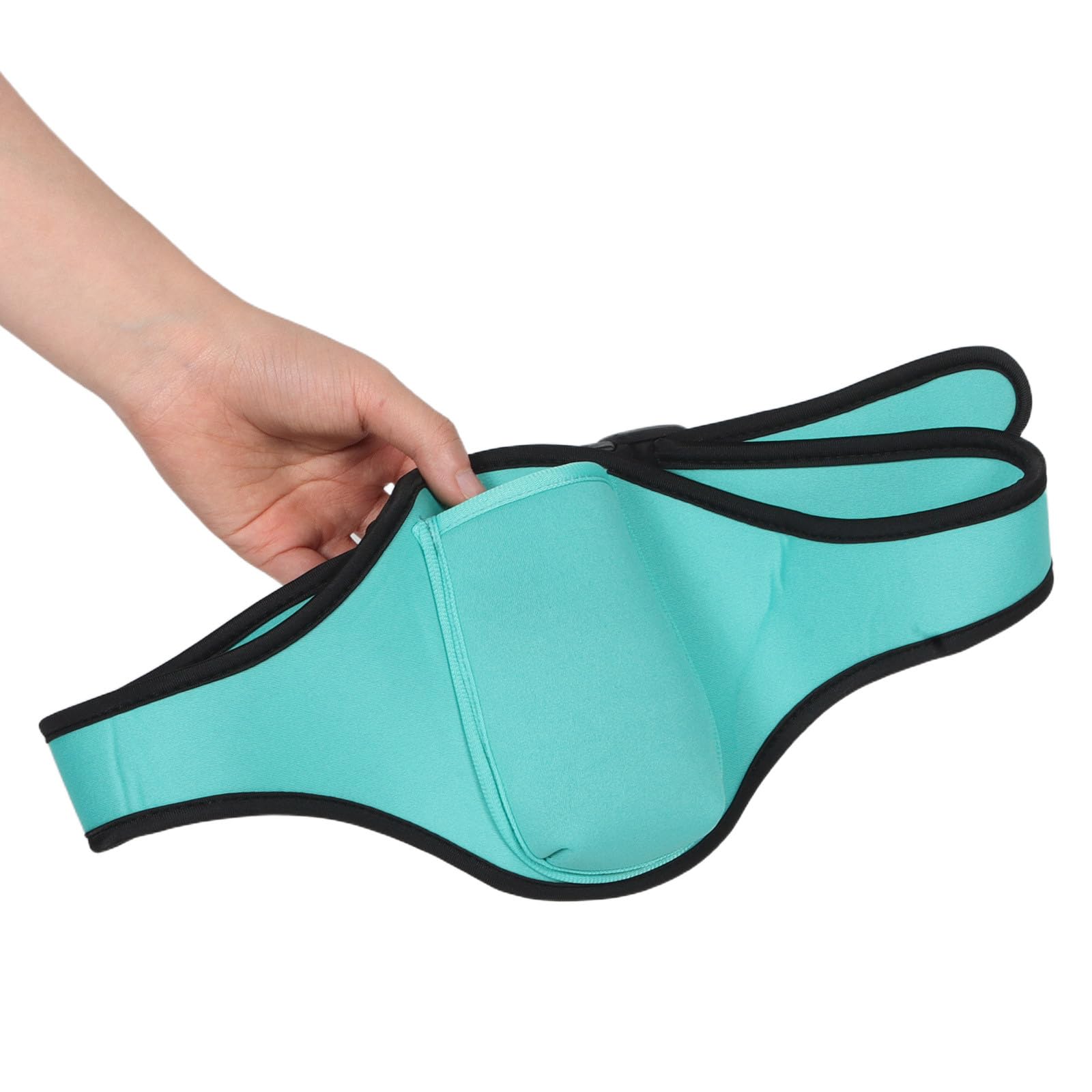 WOONEKY Lot de 2 Ceintures de Course en Néoprène Imperméable Ceinture de Yoga Fluorescente Verte et Bleue Porte-Téléphone Sport Léger et Ajustable pour Jogging Femme Marche Vélo et
