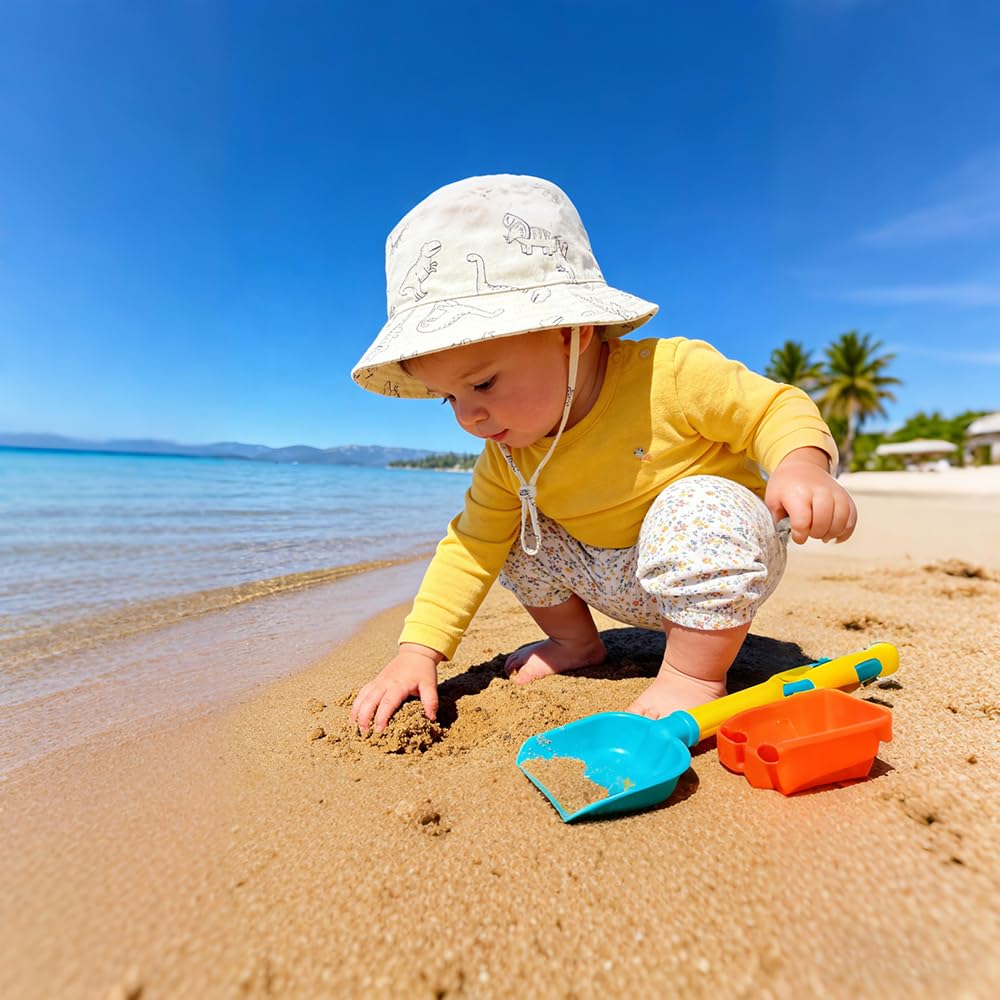 XIAOHAWANG Baby Boy Sun Hat Infant Toddler Dinosaur Bucket Hats Summer Baby Boys Beach Caps — view 3