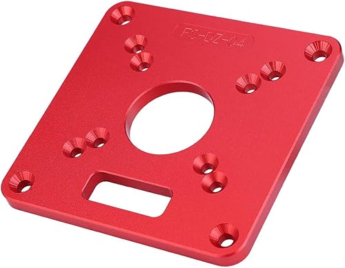 Miniatura 7 de Garosa Placa de inserción de mesa de enrutador Aleación de aluminio 6061 Oxidación anódica Grabado Router Placa de mesa DIY Trimmer Carpintería