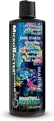 Brightwell Aquatics MicroBacter Start XLM - El iniciador de tanque de bacterias vivas establece rápidamente la filtración biológica en nuevos