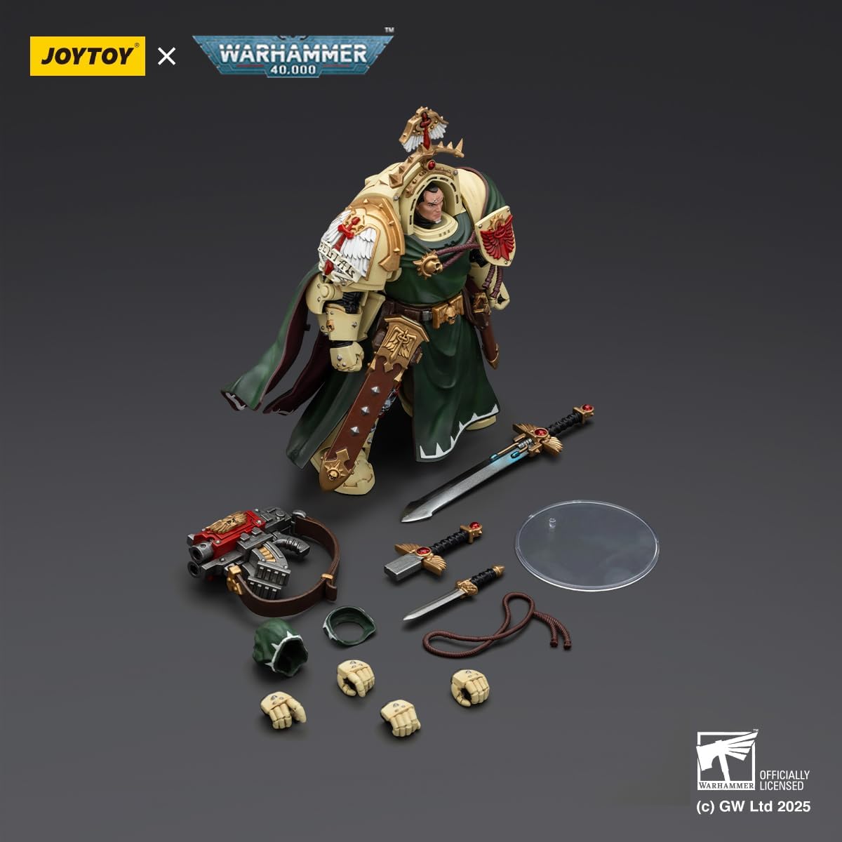 JOYTOY 1/18 Action Figures - Warhammer 40,000 Dark Angels Belial, Grand Master of The Deathwing with The Sword of Silence and Storm Bolter - 5‘’,Classic Character,Collectible,Age 15 and Above