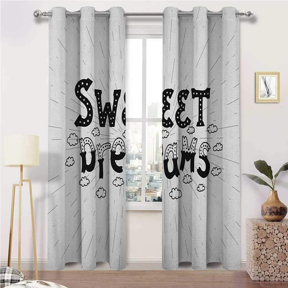 igoga sports Window Curtain Panel Sweet Dreams Insulated