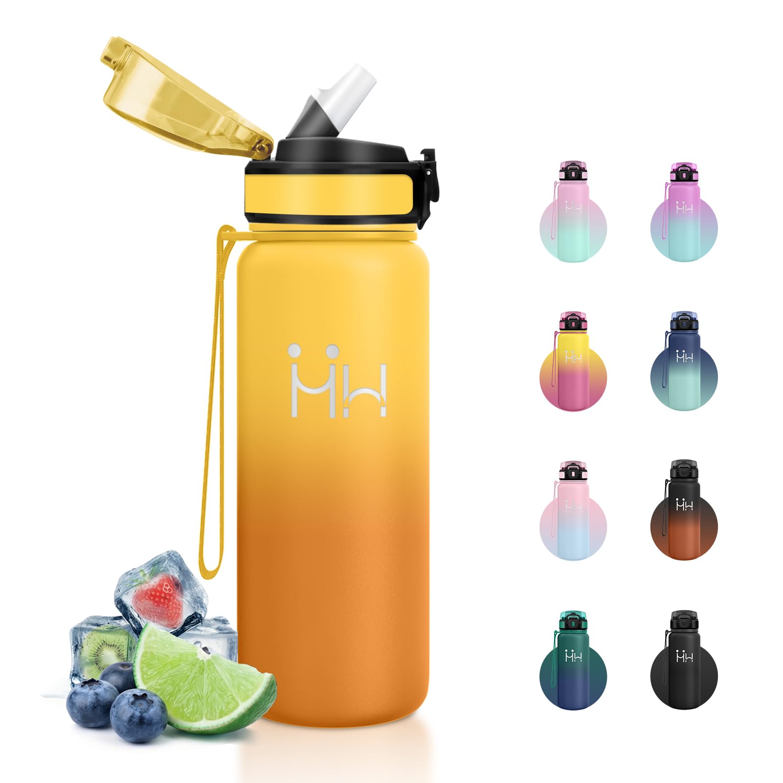 JAPORIA 750ml Insulated Water Bottle with Straw and Double Walled Stainless Steel, BPA-Free, Stainless Steel for Home, Office and Leisure