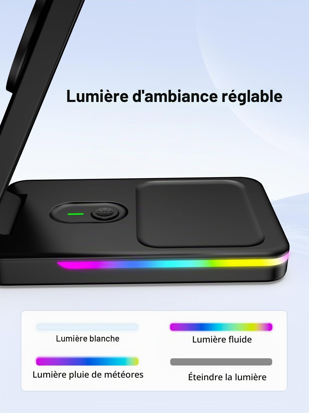 Chargeur Induction Magnétique pour Google Watch 3/2, Station de Charge Magnétique pour Pixel 10/9 Pro XL/9/8a/8, Pliable 3 en 1 Chargeur sans Fil pour Google Buds Pro 2 (Non pour Pixel Watch 4/1)