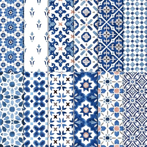 Papier cartonné floral bleu marine 160g matériel carterie et scrapbooking