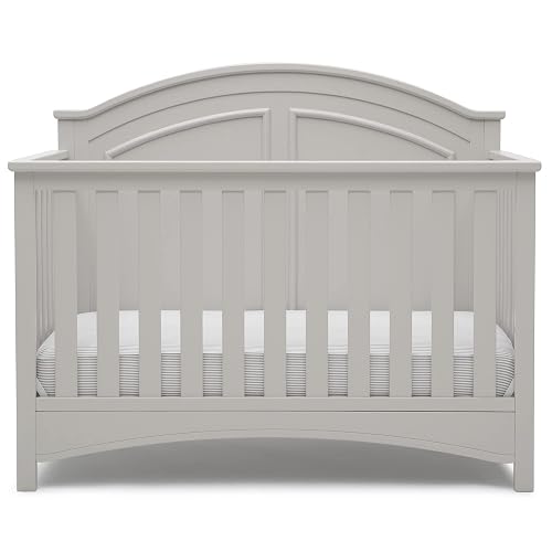 Delta Children Perry 6-in-1 Convertible Crib - Greenguard Gold Certified, Moonstruck Grey