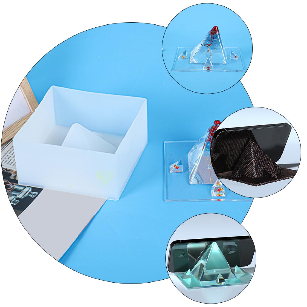 3 Pezzi Stampo in Silicone per Fai da Te Mould per Decorazioni Creative Flessibile e Riutilizzabile Facil Pulire Sformare per Artigianato e Regali Personalizzati