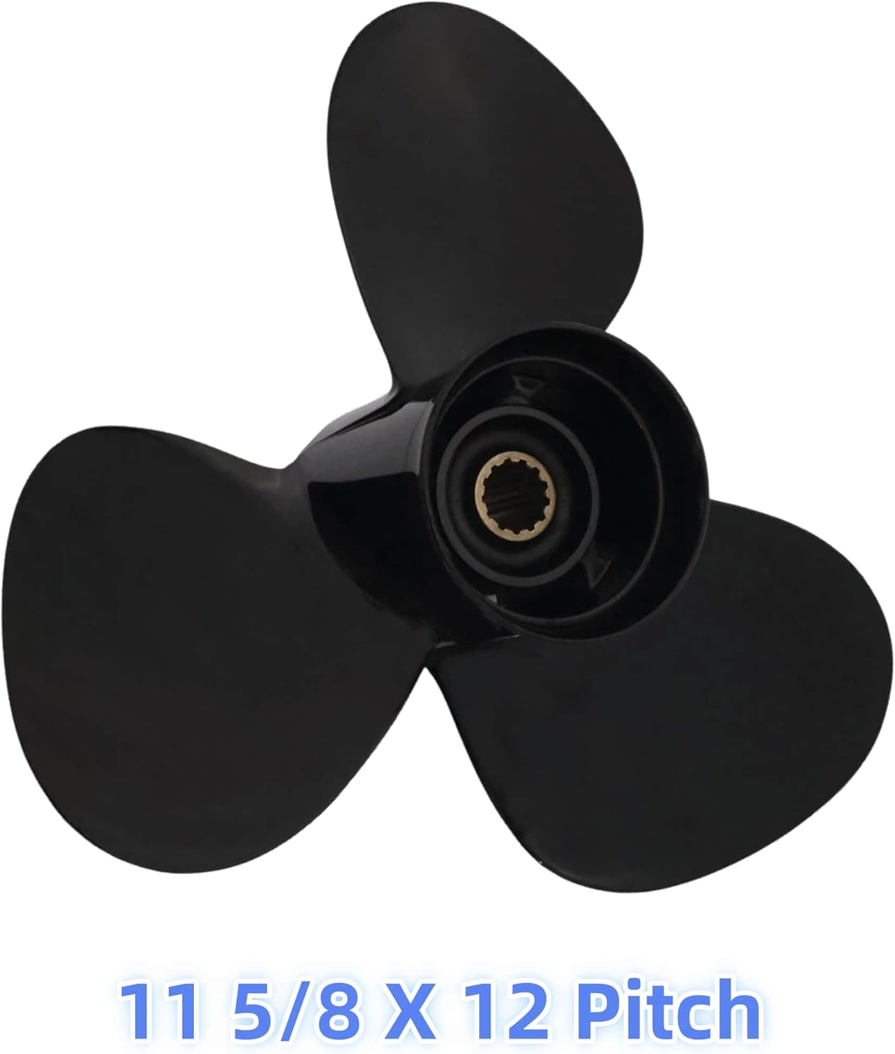 58100-88L30-019 11 5/8 X 12 Inch 3 Blades 13 Spline Tooth RH Rotation Propeller for Suzuki 35-65 HP Aluminum Alloy 11.6 X 12 Boat Prop with Hub Kit