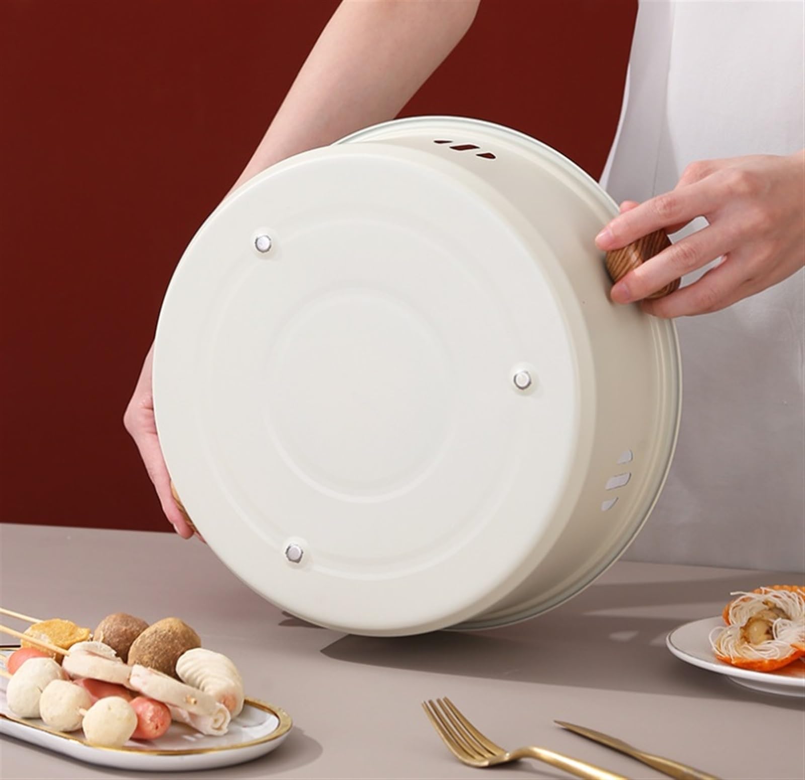 Tragbarer Holzkohlegrill für Outdoor-Camping und Picknicks, kompaktes Schreibtisch-Tisch-Design
