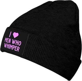 I Love Men who Whimper Beanie Hats for Men Women Knit Skull Cap Cuffed Beanies Warm Winter Hats