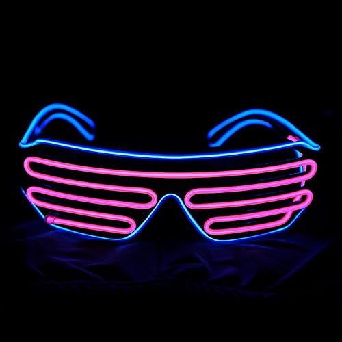Miniatura 2 de Lentes de sol LED con luz intermitente, para fiestas de los años 80, EDM RB03