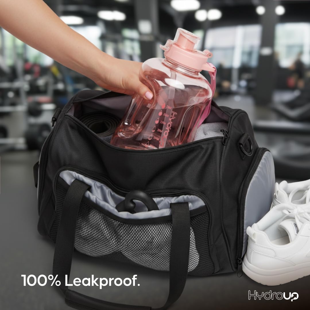 Sport Jug 58oz – Large Clear Plastic Water Jug with 2-in-1 Straw & Chug Lid, Motivational Time Markers, BPA-Free, Leakproof - Image 3