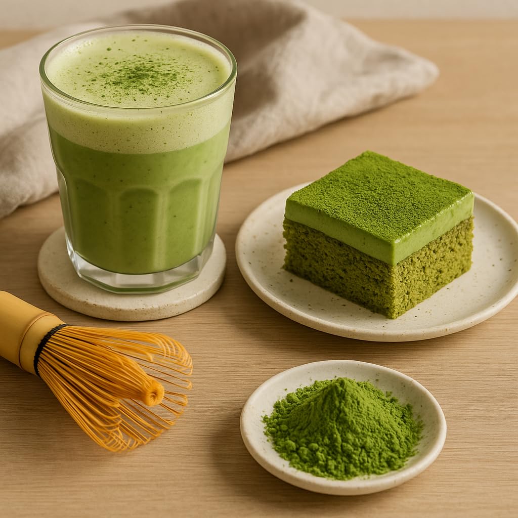 Matcha Japonais en Poudre – Thé Vert Matcha 100% Pur – Qualité Premium – Boisson & Pâtisserie – Sachet Refermable 80 g (5x 80g, Normal)