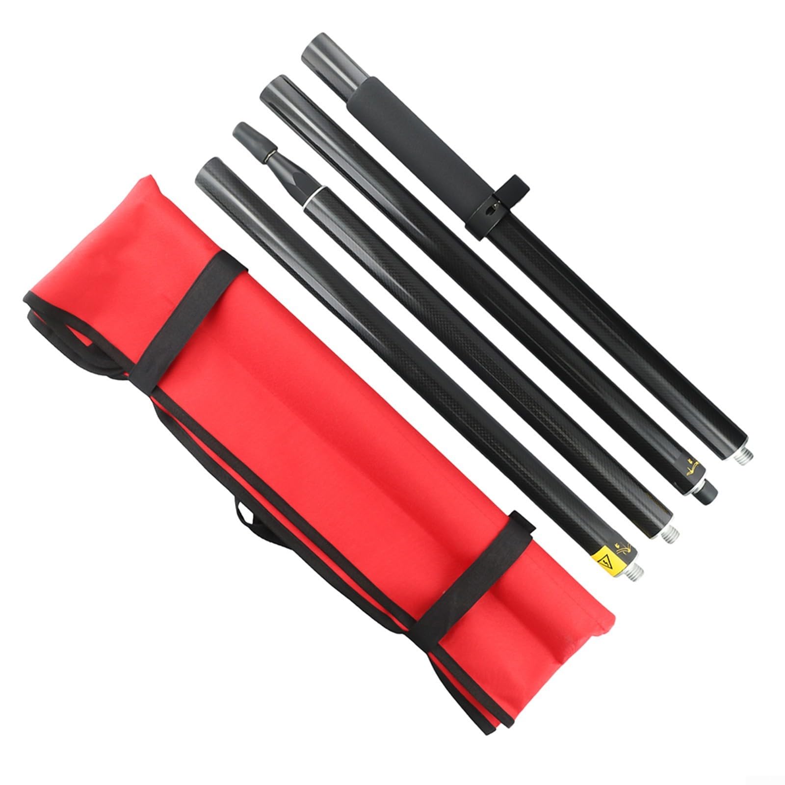 Perche GPS professionnelle de 2 m de longueur, construction en fibre de carbone, antenne réglable en hauteur