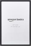Amazon Basics Wood Poster Rectangular Frame for Posters and Photos, 12" x 18", Black