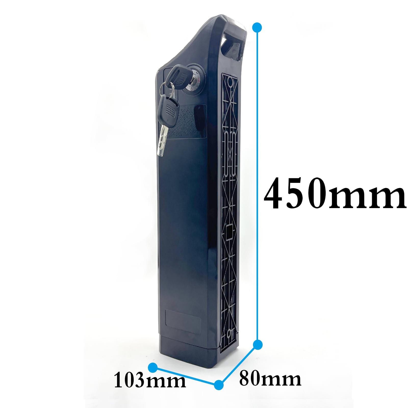 Batteria per bici elettrica pieghevole da 36V/48V 15,6Ah/18Ah/21Ah/10,4Ah/12,8Ah/14Ah, adatta per bici elettrica pieghevole Argento Mini Max // argento piuma con caricabatterie (36V 15.6Ah)