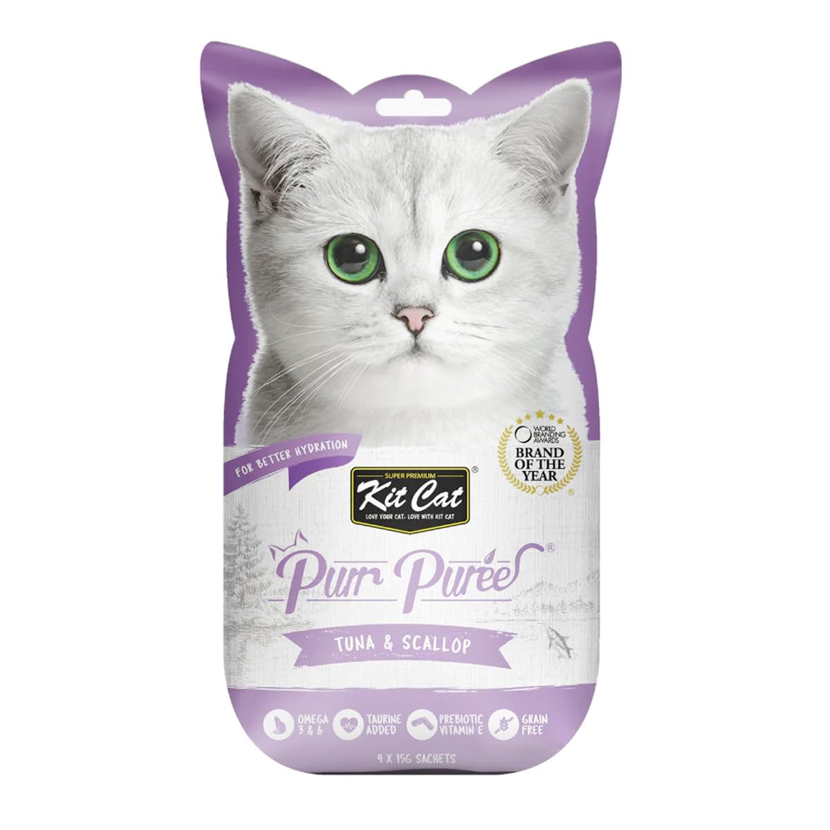 Purr Puree Tuna & Scallop Cat Treats - 4X15G