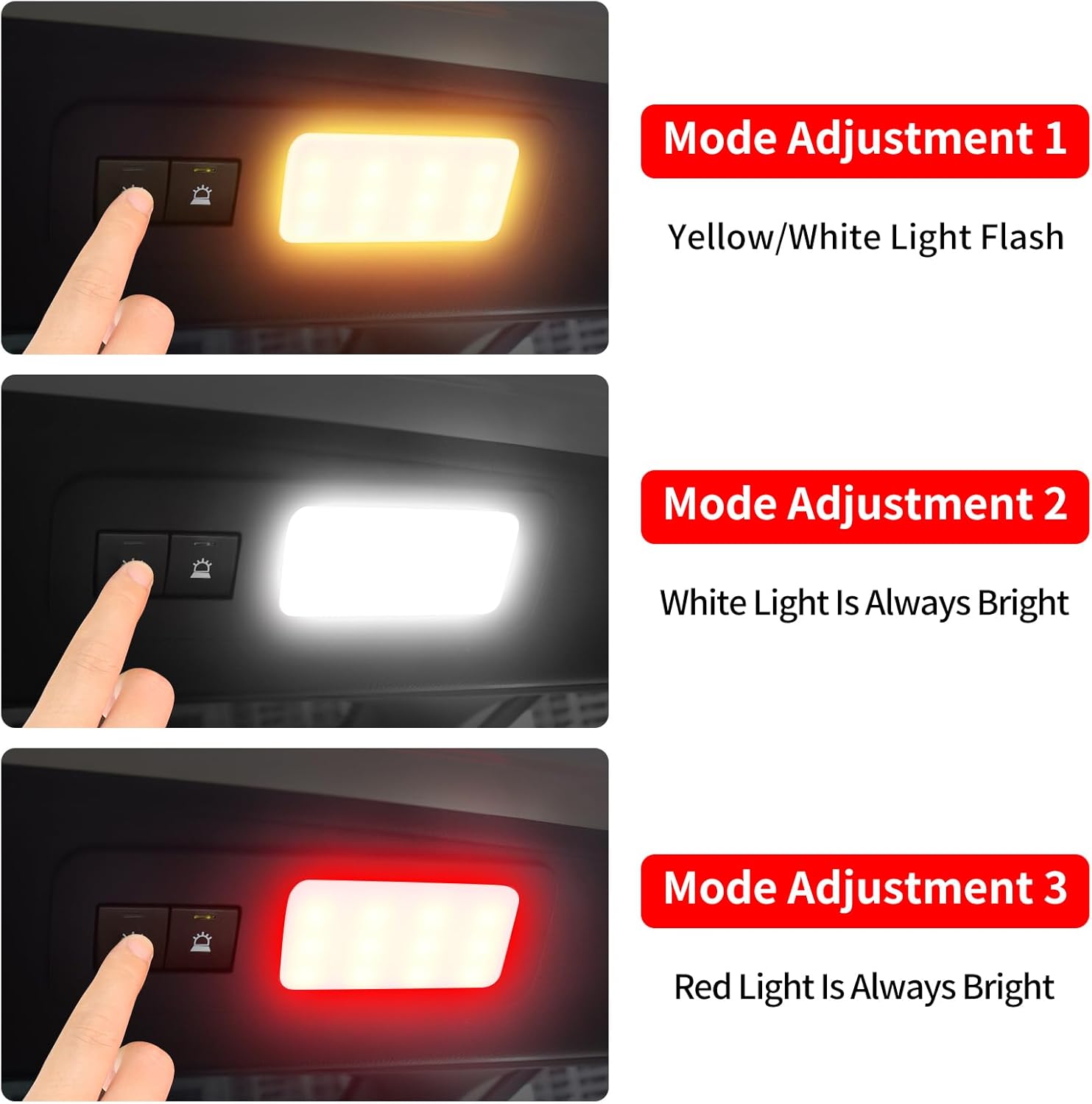 Tailgate Decorative Lamp Suitable for 2024-2026 Toyota Land Cruiser 250 1958 Prado LC250 j250 Trunk Led Warning Light Interior Modification Accessories Yellow Light/White Light/Red Light Switching