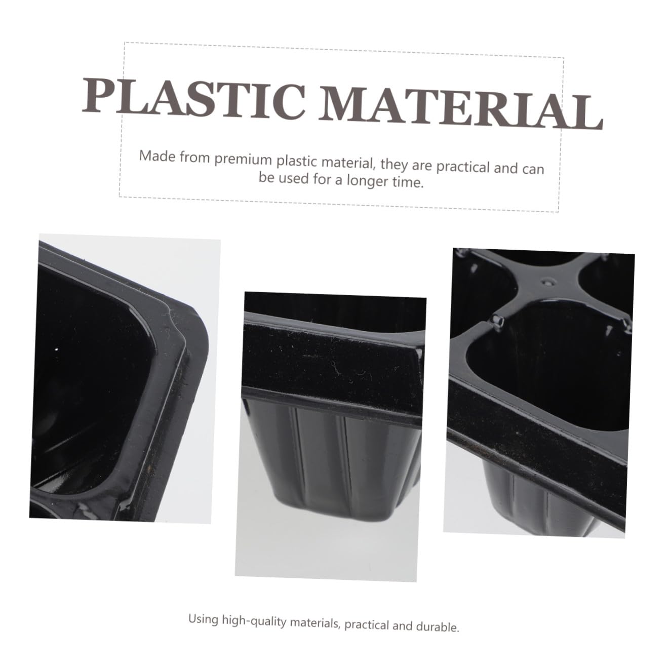 Toyvian Bandejas de Semillero de 10 Piezas Diseño de 50 Agujeros, Hechas de PP Resistente, Transpirables Jardinería Estable