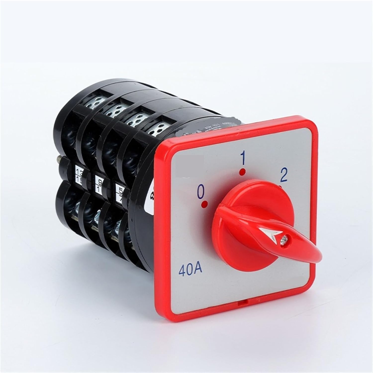 HZ5-40/7.5 M08 3 Position Rotary Switch 4 Poles 7.5kw 40A Changeover Cam Selector 1Pcs