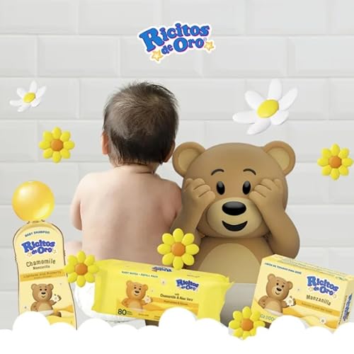 Miniatura 4 de Ricitos de Oro Toallitas para bebé toallitas para bebé con extracto de manzanilla y aloe vera 80 cont.