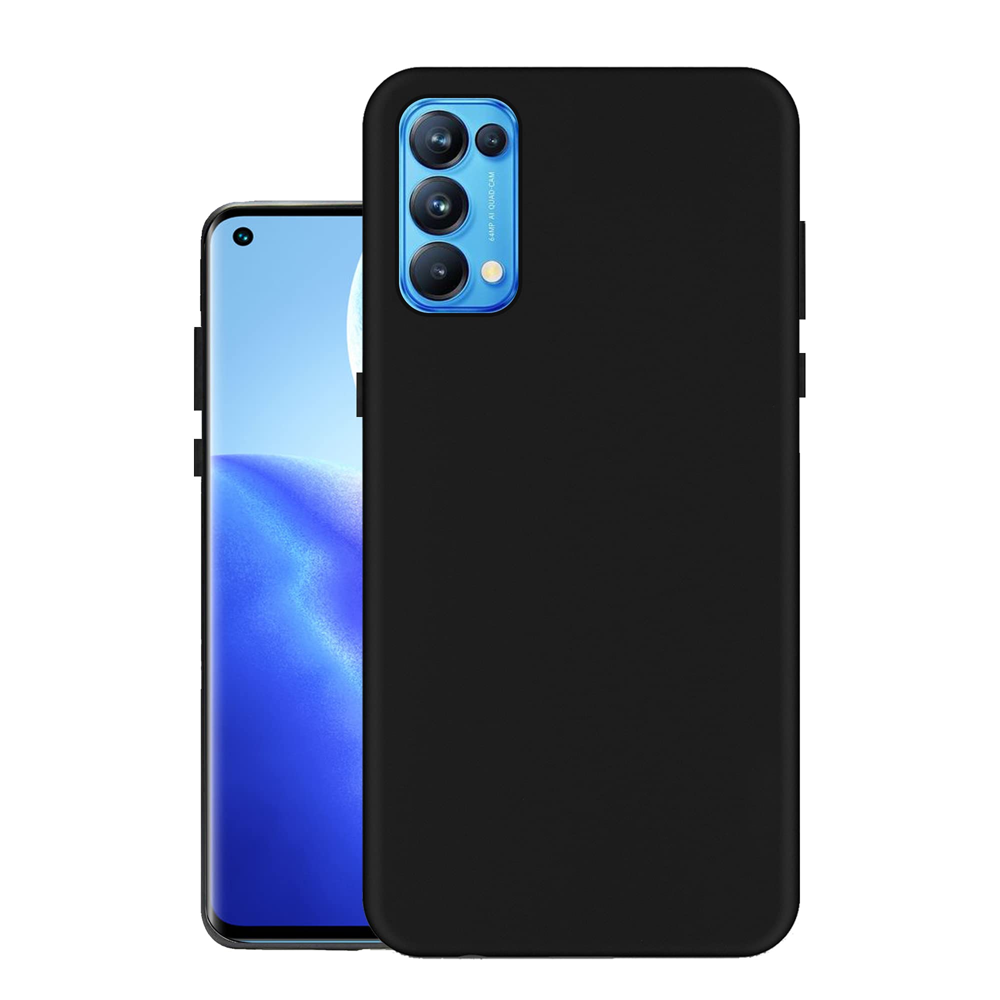 HELLO ZONE Exclusive Matte Finish Soft Back Case Cover for Reno 5 Pro - Black (B08WLQN686) Amazon Price History, Amazon Price Tracker