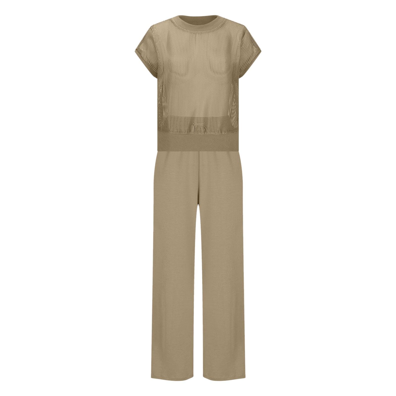 Ensemble de sport pour femme - Grandes tailles - Baggy - Long - Élégant - Survêtement 2 pièces - Taille courte - Loisirs - Survêtement de sport - Survêtement de loisirs - 2 pièces - Tenue de sport