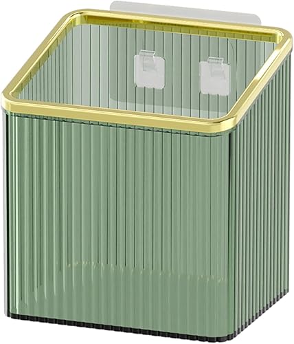 Miniatura 7 de Estantes flotantes, organizador de almacenamiento de plástico adhesivo montado en la pared, sin perforaciones, contenedores de almacenamiento