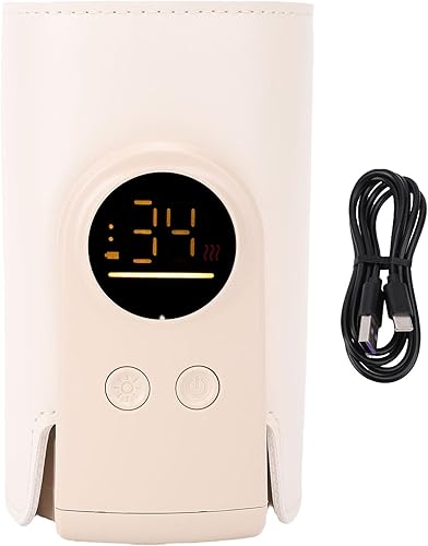 Calentador de biberones, temperatura constante, calentadores portátiles de leche para bebés, botella eléctrica, manga cálida para viajes al aire