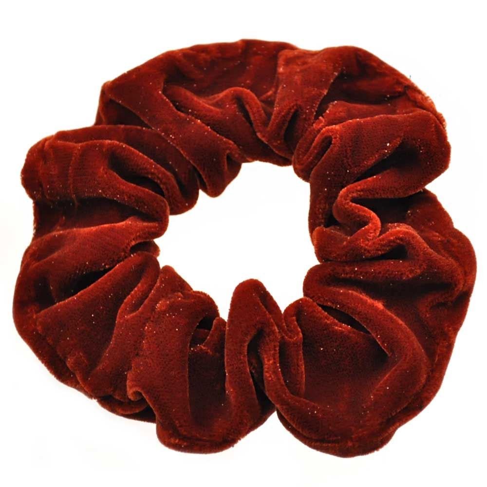 Mytoptrendz Women's Radish Brown Mytoptrendz® - Velvet Hair Scrunchie Ponytail Holder Brownish Red