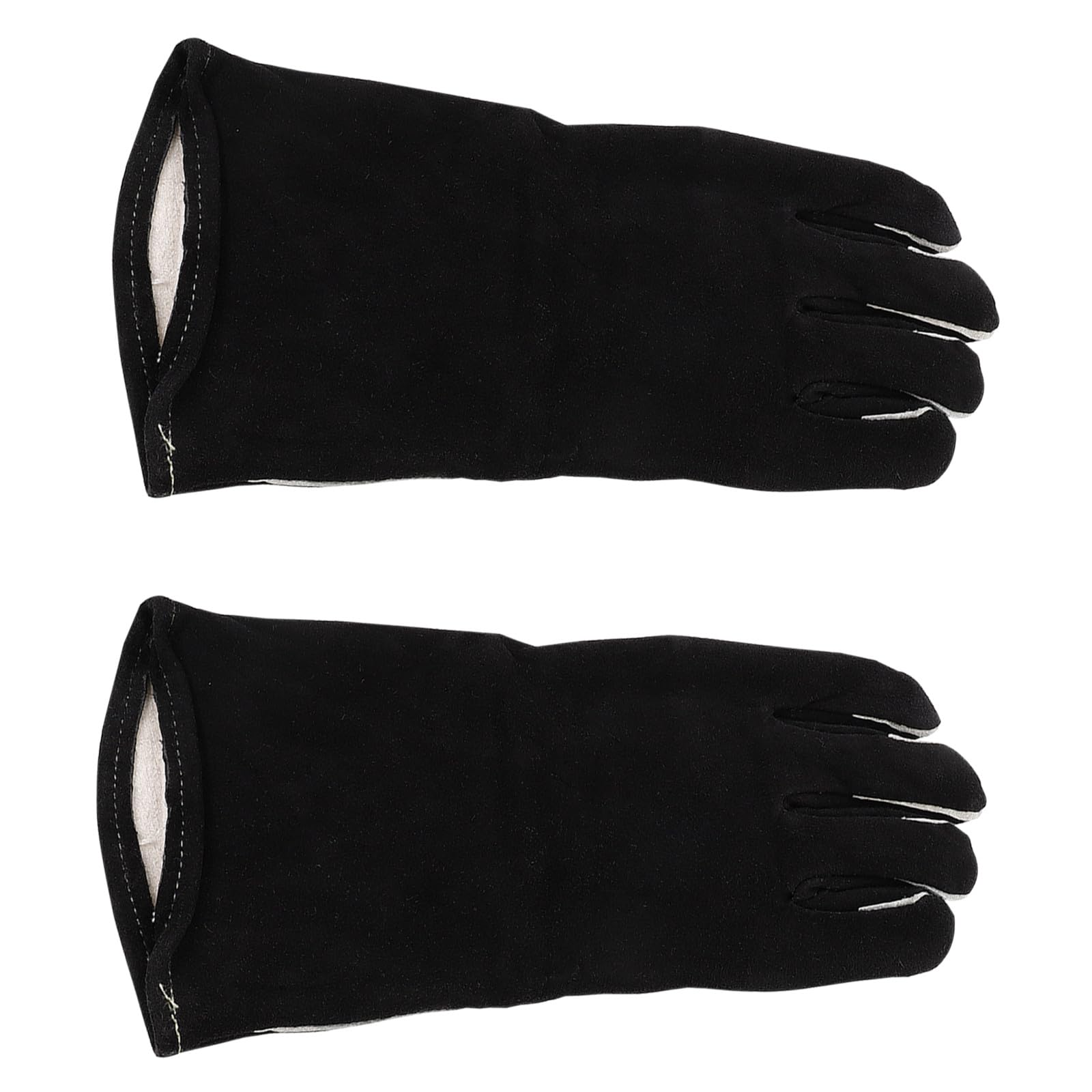 Verdickte Fäustlinge aus Leder Hitzebeständige Küchenhandschuhe mit Anti Rutsch Funktion Schützende Ofenhandschuhe für Küche und Grill
