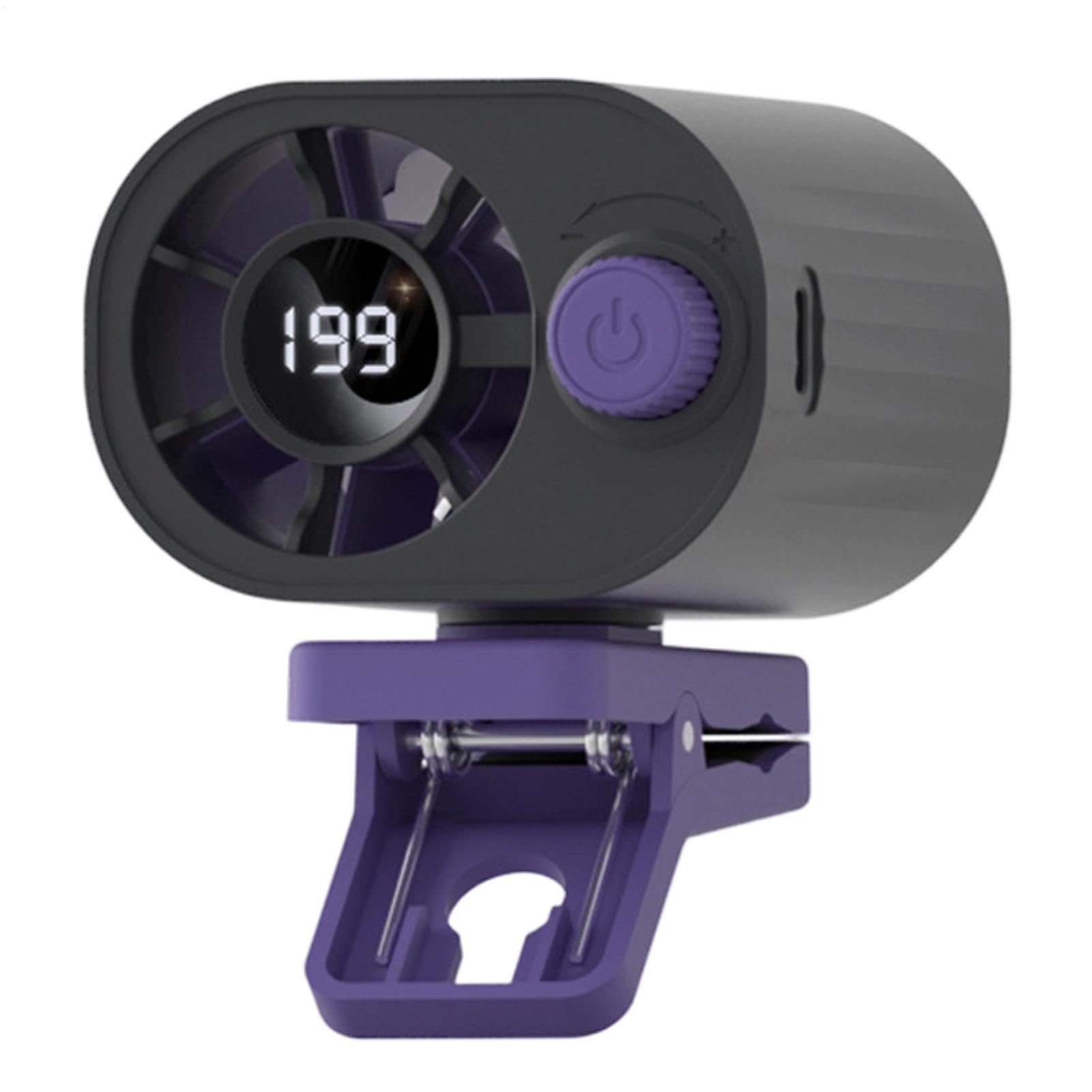 Mini ventilador de clip recargable por USB con cabezal portátil ajustable para mesa