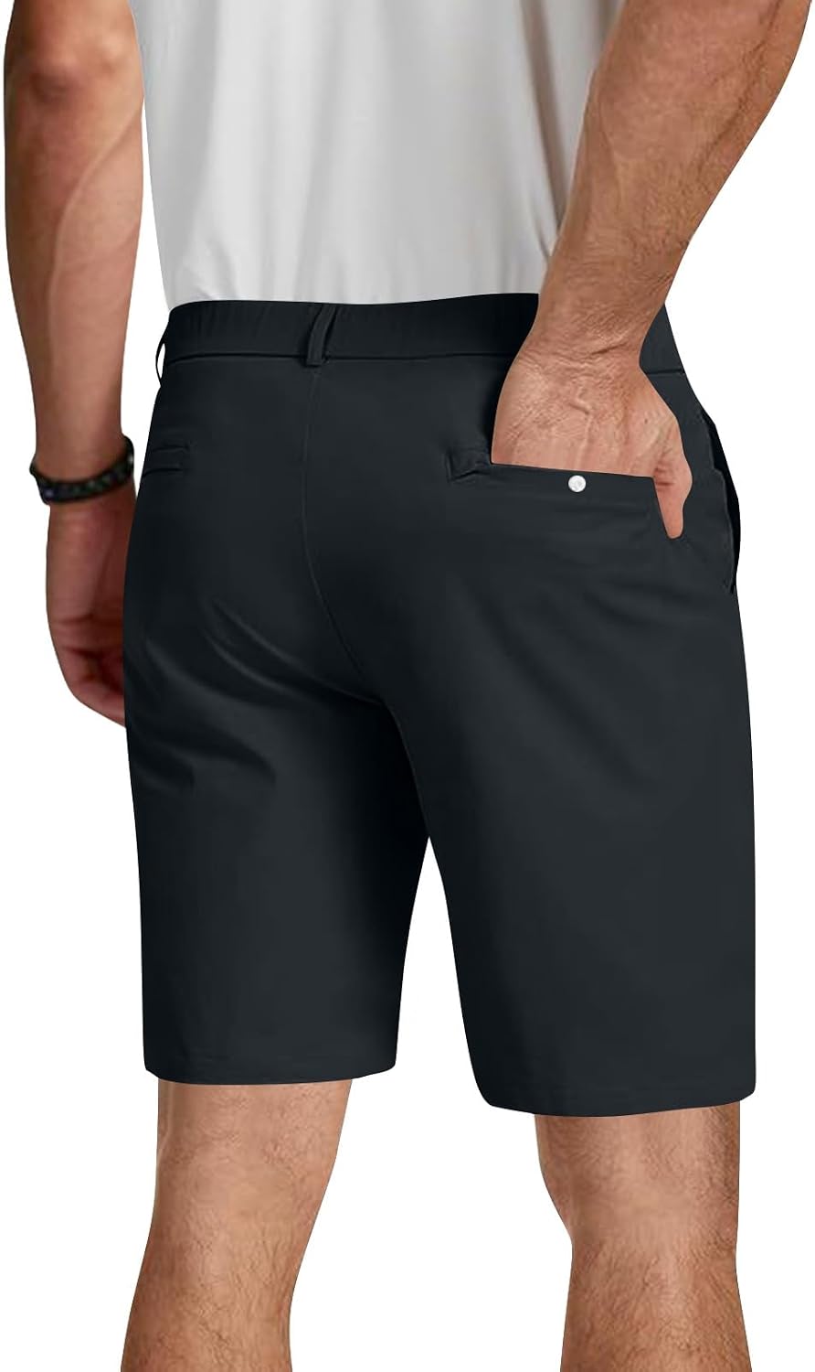 Mens Golf Shorts 7 Inch Inseam Above Knee Length,Water Resistant Casual Business Work Shorts with Pockets