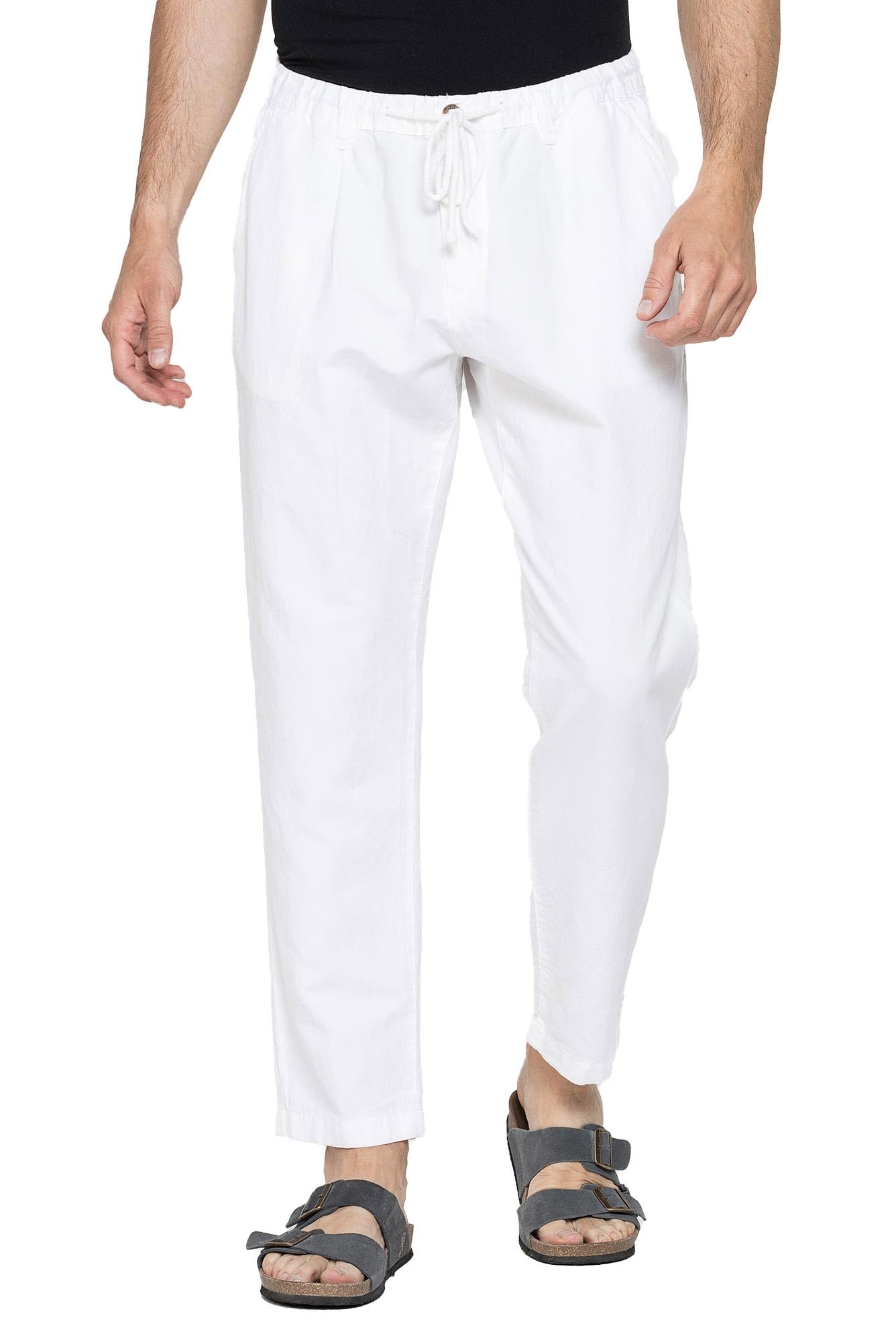 Pantalone in Cotone, Bianco (M)