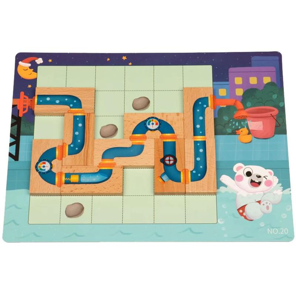 Jeu de Puzzle Labyrinthe en Bois Montessori