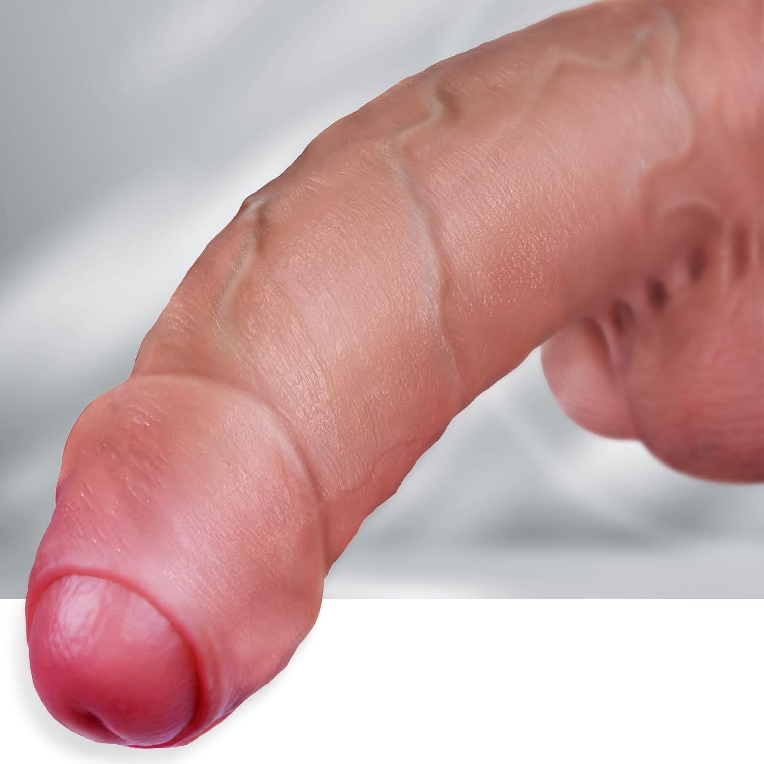 11'' Realistic Uncut Foreskin Big Dildo - FYSHAVO Huge Thick Dildo with Strong Suction Cup for Hands-Free Play, Skin-Like Silicone Dildos, Lifelike Curved G-Spot & Anal Adult Sex Toys for Women Men