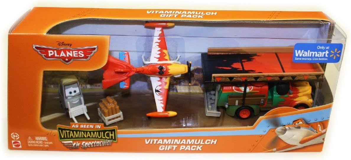 Disney Planes Vitaminamulch Air Spectacular Gift Pack Featuring Airdevil Jones Dusty, Air Spectacular Chug & Sparky Fireworks
