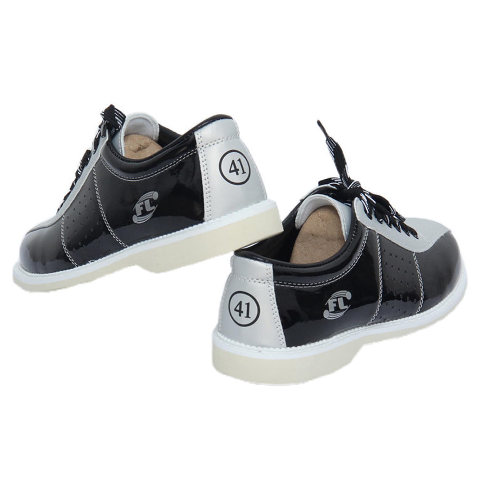 Scarpe da Bowling da Uomo Leggere Antiscivolo con Lacci Scarpe da Bowling Traspirante Taglia Grande per Giardino Prato